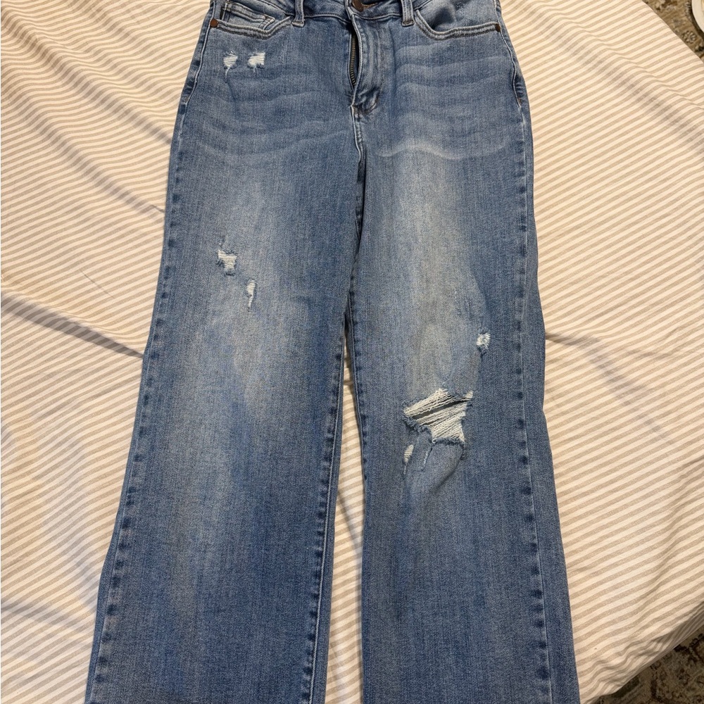 Judy Blue Women's Wide Crop Jeans Size 26/3 - Picture 2 of 4